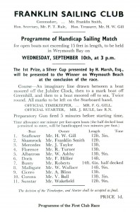 Advert for the first Race in 1913