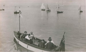 The Press Boat at the Town Regatta 1912